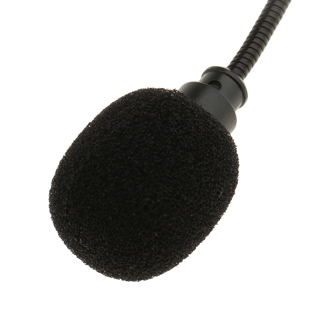 4pcs Ear Hook Wired Headset Headworn Microphone Black 3.5mm Straight Angle