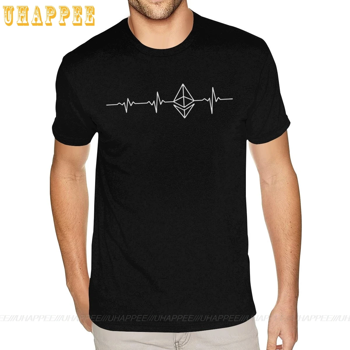 Футболка с надписью Heartbeat для мальчиков отличного качества Мужская футболка