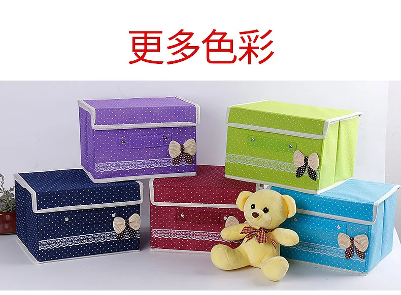 Non-woven Fabric Storage Box Finishing Box Bed Foldable Storage Box Fabric a Generation of Fat Buttoned Toy Storage Box