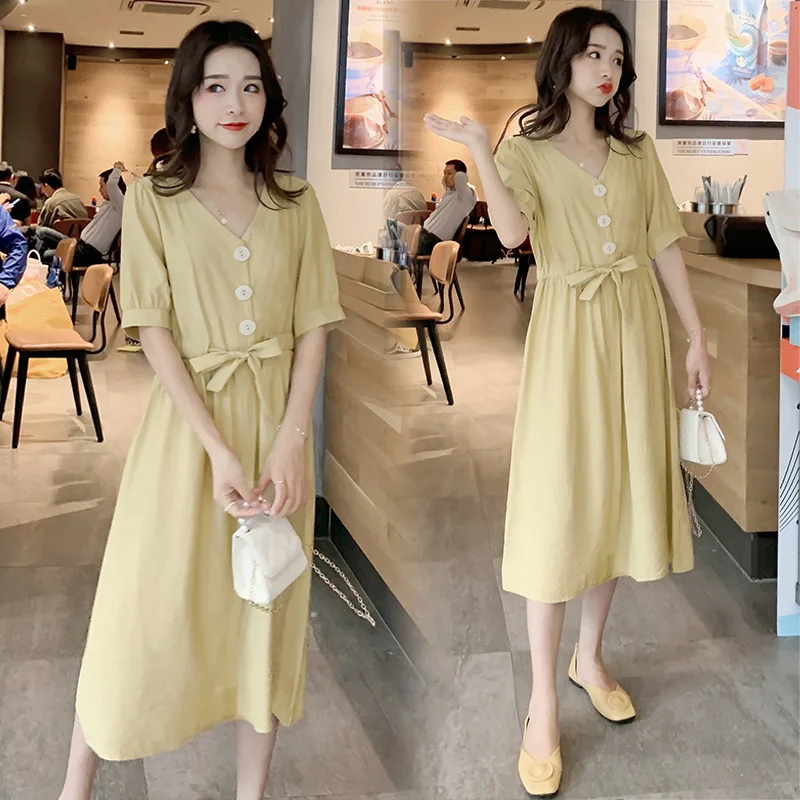 

Summer Dress 2019 New Style Summer Wear Korean-style Fashion Mom Pregnant Women Dress