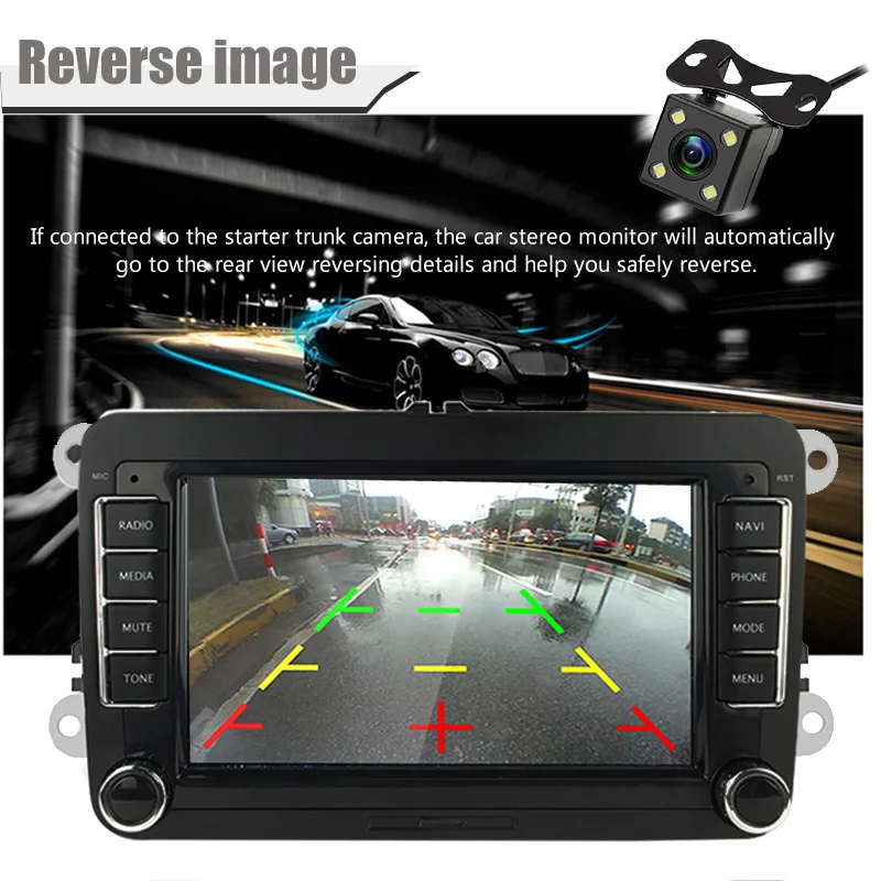 2 Din " Зеркало Ссылка gps навигация автомобильный Радио Android для Iphone для Bora Golf VW Polo Volkswagen Passat B6 B7 Touran стерео