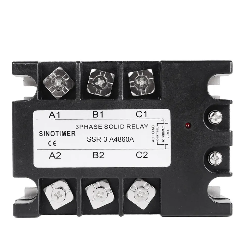 

Solid State Relay AC-AC SSR-3A4810A 25A 40A 60A 80A 100A 90-280VAC TO 30-480VAC Load Three Phase for Temperature Control Sale