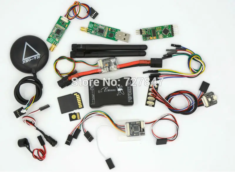 

Mini Pixhawk Flight Control 32bit Pixhawk2.4.6 w/SD Card /Safety Switch/Buzzer/RGB/PPM/I2C/PM/ 7N GPS /OSD /433 Telemetry