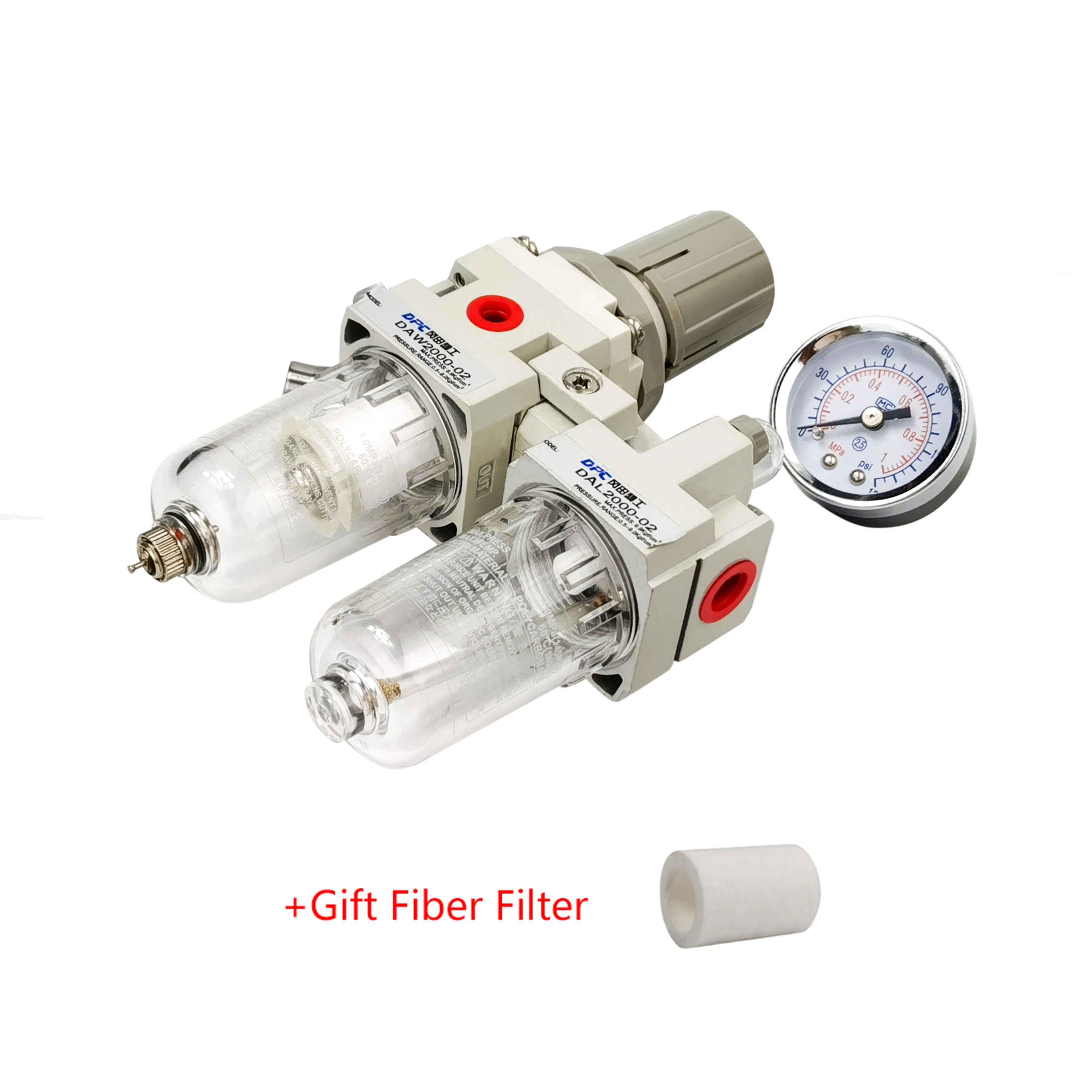 Compressor Filtro Manual Drenagem Abastecimento Filtros de ar Bomba Umidade Regulador de Pressão Pneumática Separador de Óleo Ac201002