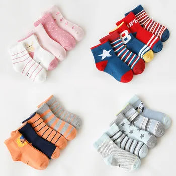 

Autumn And Winter Warm Socks For Baby Cute Cotton Cartoon Scok Boys And Girls Breathable Absorb Sweat Children Non-Slip Socks