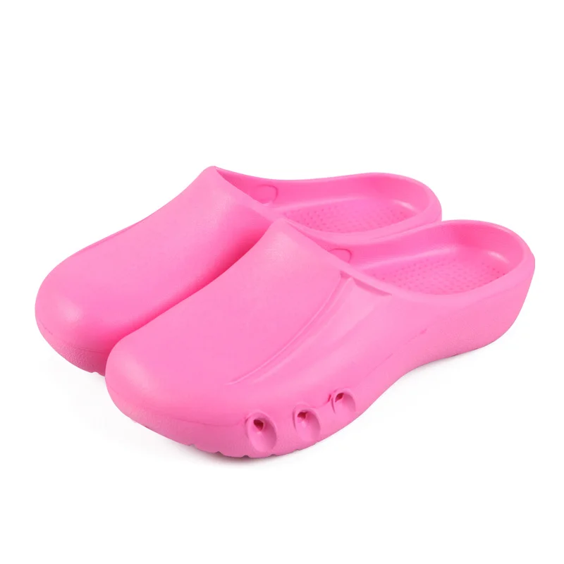 Обувь для хирургии медицинская обувь Доктор Медсестры клоги eva рабочая одежда больничные скрабы тапочки дышащие женские мужские рабочие туфли - Цвет: pink