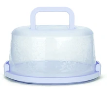 Пластиковая круглая коробка для выпечки, коробки для хранения кондитерских изделий, чехол для контейнера для десерта на день рождения, свадьбу, вечеринку, кухня, синий цвет