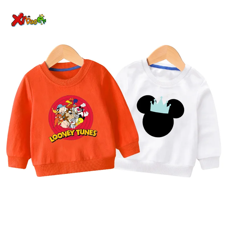 

kids sweatshirts hoodies autumn toddler Pullover fashion white sweatshirt minie mouse clothing baby clothe streetwear children