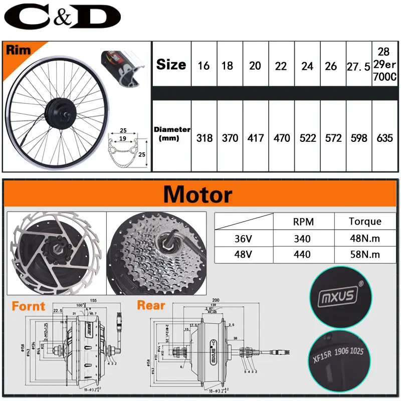Best 350W 500W Electric Motor Wheel 48V electric bike ebike Conversion Kit 36V Electric Bicycle bike Kit MXUS 15F 15R 15C Hub Motor 2 Best 350W 500W Electric Motor Wheel 48V electric bike ebike Conversion Kit 36V Electric Bicycle bike Kit MXUS 15F 15R 15C Hub Motor 2