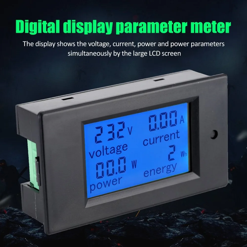 

AC Single Phase Digital LCD Ammeter Voltmeter 80-260V 20A 4IN1 Electric Volt Amp Megter Power Kwh For Homekit PZEM-021