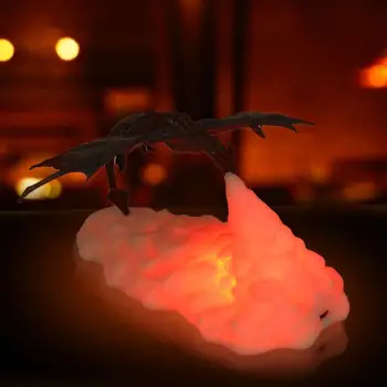 

3D Printing Night Light Flying Dragon Fire Light USB Charging Night Light Portable Lighting Accessories Lighting Accessories