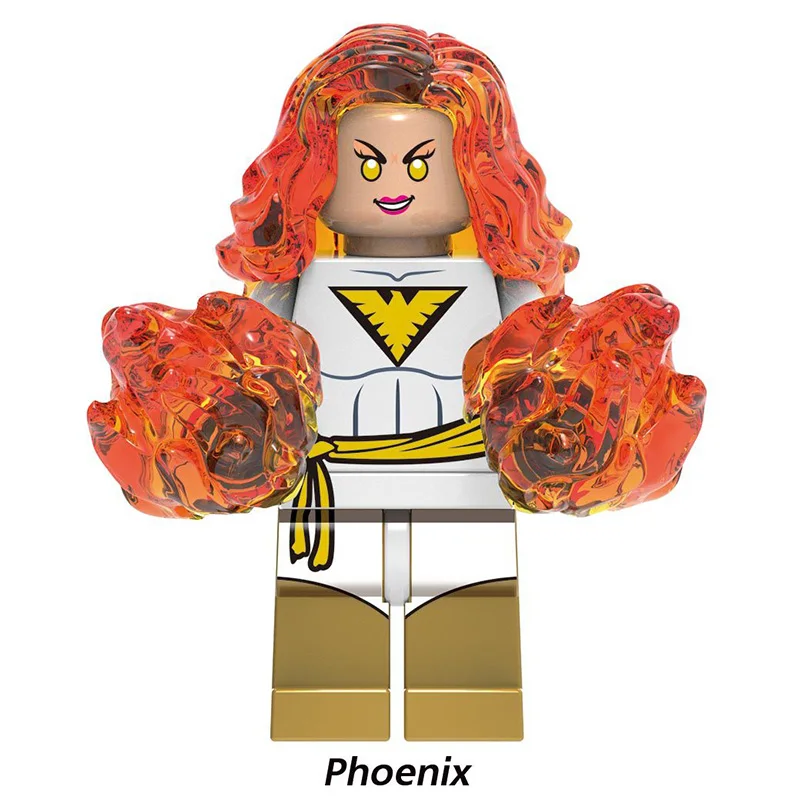 X-Men Dark Phoenix Marvel Wolverine Colossus Mystique Storm Beastly Iceman Apocalypse Beast Building Blocks Toys Figure deadpool - Цвет: Фиолетовый