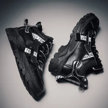 Мужские большие кроссовки, повседневные, толстая подошва, Нескользящие, водонепроницаемые, износостойкие, низкие, на шнуровке, рабочие мужские ботинки, Уличная обувь w