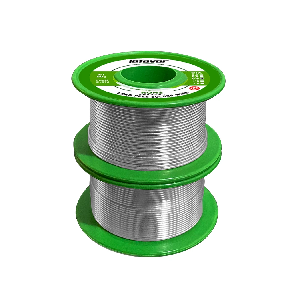 flux paste 0.8mm/1.0mm 50g  Lead Free Solder Wire Wick Welding Tin Wire Environmental Protection Roll Soldering Tools Sn99.3Cu0.7 stick welding cast iron