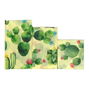 

3pcs Eco Friendly For Sandwich Keep Fresh Cover Zero Waste Sustainable Cling Reusable Organic Beeswax Food Wrap Biodegradable