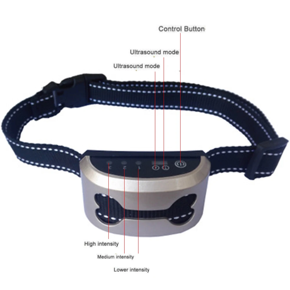 Pet Dog Rechargeable Anti Bark Control Collar training Waterproof Stop Barking Dog Waterproof Ultrasonic Training No 5