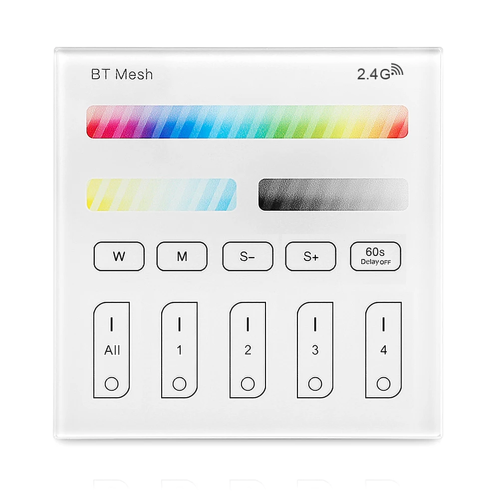 BT Mesh LED RGB RGBW Smart Touch Panel 2.4g WIFI Muro Interruttore controller 4 zone 