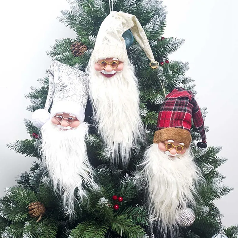 Santa Claus Red Wine Bottle Mouth Christmas Decoration Ornament Home Decor Silicone Santa Claus Head Wine Bottle Set