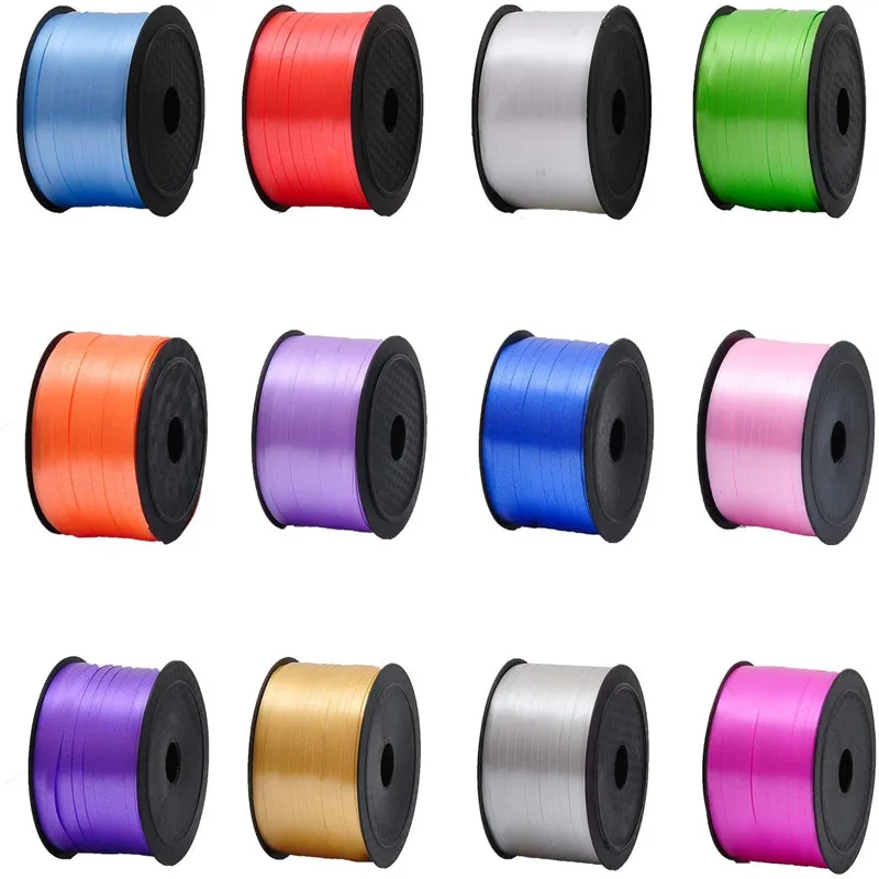 Tied Balloon Ribbon Tapes 1PCS 100yards 5mm diy wedding layout new room decoration accessories bows Gift birthday cake packaging ribbon decoration ribbon supplies wrapping ribbon