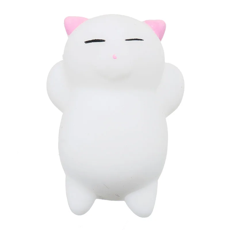 Кот котенок сжимает милые Исцеляющие игрушки Kawaii коллекция снятие стресса новинка игрушки подарок декор для детей - Цвет: Pink ears cat