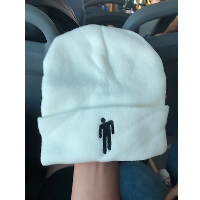 Горячая Billie Eilish Beanie Женская и Мужская 5 цветов унисекс Stickman вязаная шапка капот вязаная шапка мешковатая удлиненная шапка зимняя шапка