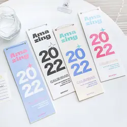 Calendrier mural Simple et créatif 2022, 1 pièce, lanière déchirable, décoration de bureau, Plan, calendrier, fournitures de papeterie de bureau 