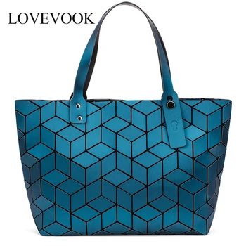 

LOVEVOOK women shoulder bags luxury handbag women bags designer foldable tote bag female large capacity geometric bag classic