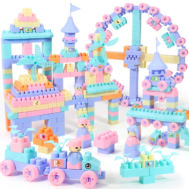 

Children Early Education Toy Large Particles Building Blocks Educational Assembled Building Blocks Plastic Splicing Toys Set GIR