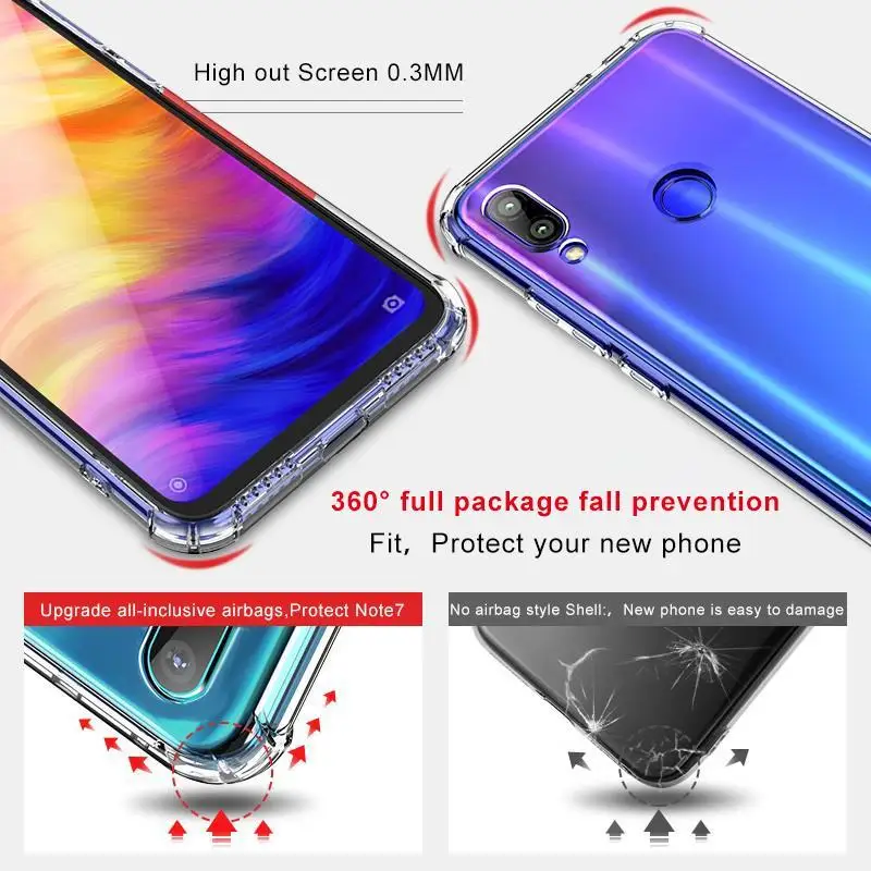 Для Xiao mi Red mi Note 8 Pro Чехол Силиконовый противоударный Красный mi 7 6 Note 7 6 5 Pro прозрачный защитный чехол для Xio mi 9t K20