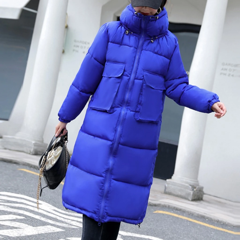 JAYCOSIN женская зимняя куртка со стоячим воротником хлопковое стеганое Женское пальто теплая толстая верхняя одежда длинная парка на молнии теплая утепленная 904