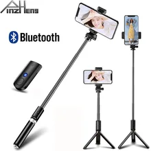 PINZHENG, Беспроводная Bluetooth селфи-палка для iPhone, Xiaomi, huawei, складной штатив, монопод, пульт дистанционного управления затвором, выдвижная селфи-палка