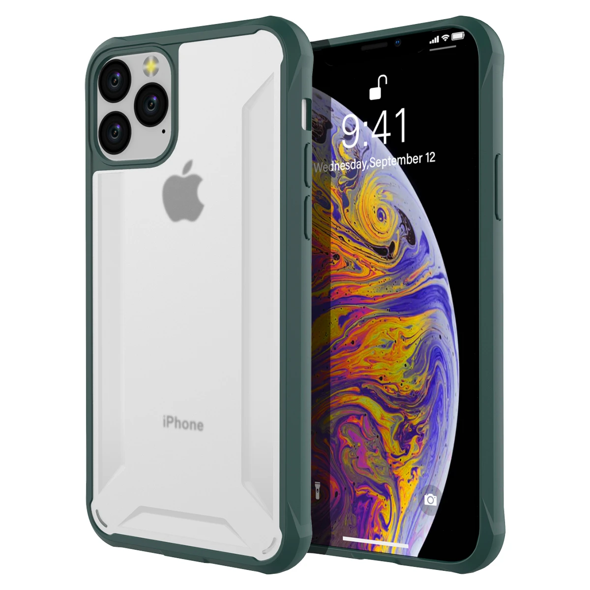 Для iPhone 11 11 Pro чехол прозрачный гибридный TPU+ PC прозрачный противоударный защитный чехол для iPhone 11 Pro Max XI чехол