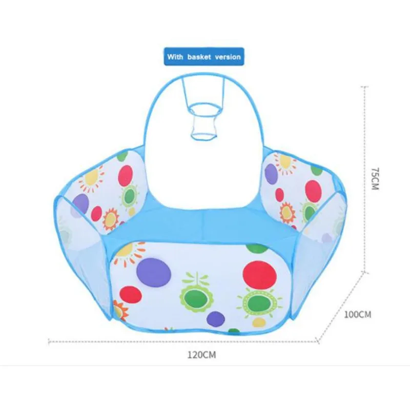 Дети портативный складной сухой бассейн играть палатка Дом дети океан мяч бассейн Яма игрушки вигвам с Баскетбольным кольцом для детской активности