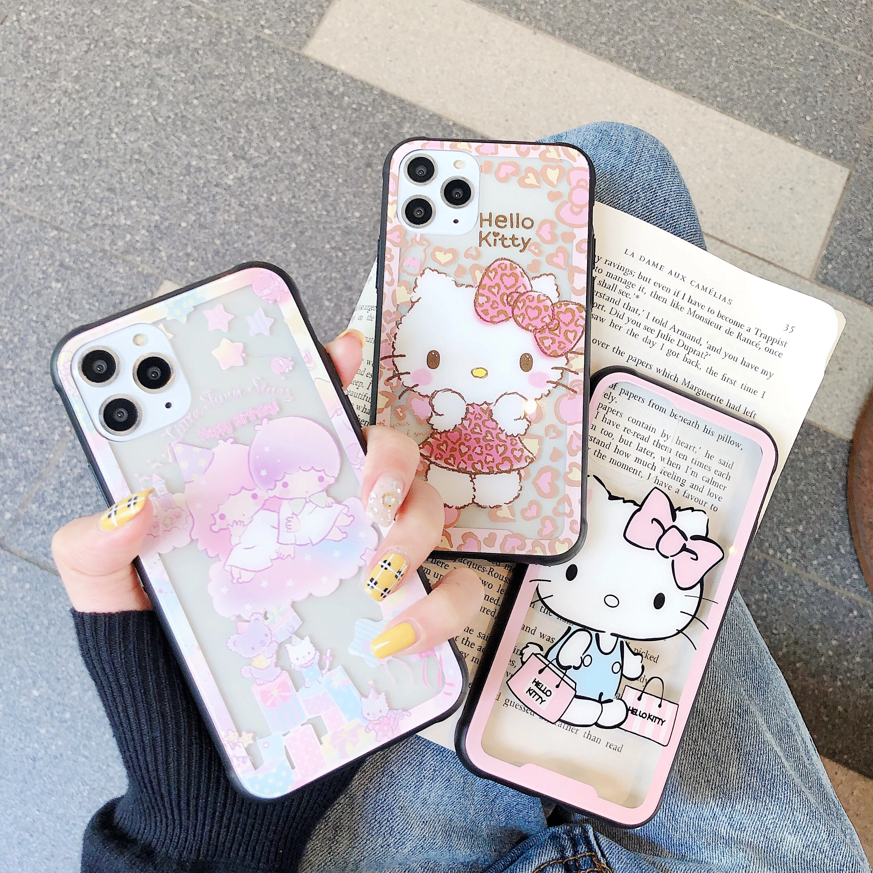 Hello kitty Маленькие близнецы звезды мелодия милый кот мультфильм чехол для телефона