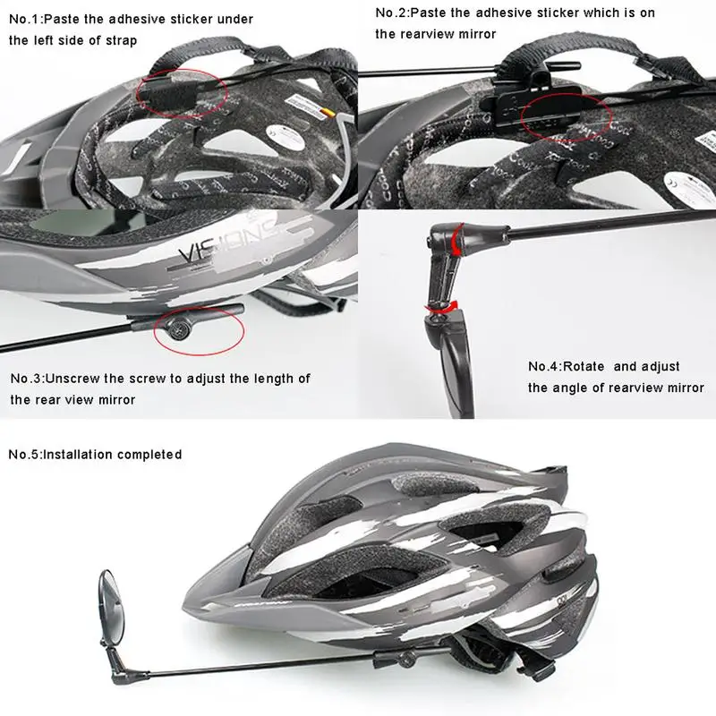 Зеркало заднего вида для велосипедного шлема с поворотом на 360 градусов, Аксессуары для велосипеда