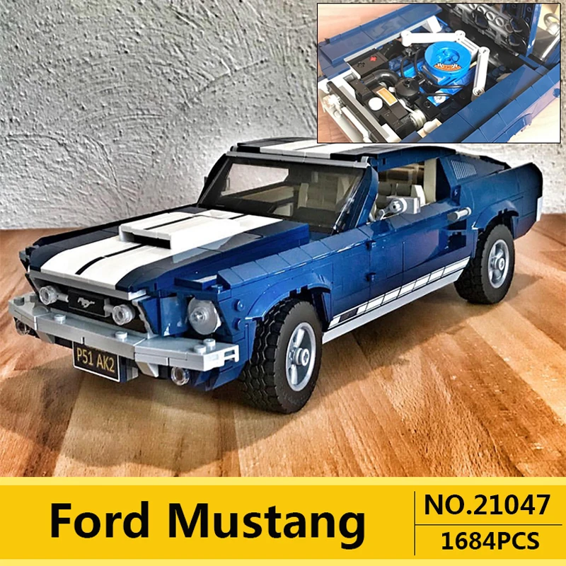 

21047 Ford Mustang Creator Expert Compatible Legos Technic 10265 RC Race Car Building Blocks Bricks Toys For Children Boy Gifts