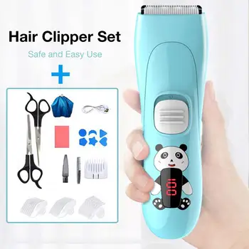 

Children's Electric Hair Clipper Set Mute Hair Clipper USB Rechargeable Electric Hair Cutter Trimmer Haircut Tool