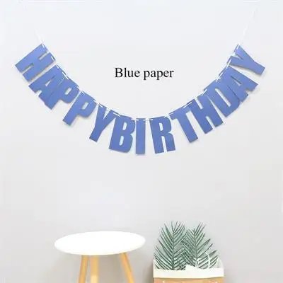 Креативный с днем рождения баннер украшение для вечеринки поставки первый день рождения для мальчиков и девочек вечерние детские Душ День рождения украшения - Цвет: blue