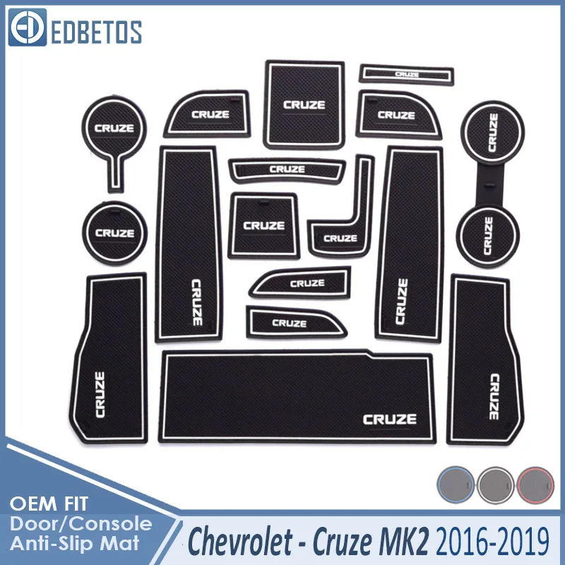 Автомобильный Гаджет коврик для Chevrolet Cruze 2 mk2 Chevy седан люк аксессуары гелевая накладка резиновая ворота Слот коврики чашки s
