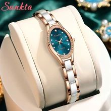 

Sunkta Watches Women Fashion Watch Luxury Ceramic Waterproof Female Clock Ladies Quartz Wristwatch Relogio Feminino Montre Femme