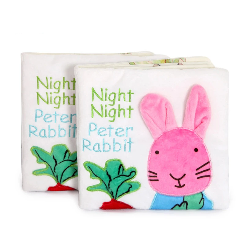 

Baby Cloth Book Peter Rabbit Infant Learning Resources Educational Development Toys Sound Washable Soft English Story Kids Books