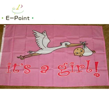 

It's a Girl Maternity Flag 2ft*3ft (60*90cm) 3ft*5ft (90*150cm) Size Christmas Decorations for Home Flag Banner