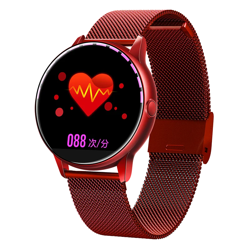 red Wearpai C009 изогнутый цветной экран умный Браслет IP68 кровяное давление сердечный ритм браслет Интеллектуальный FitnessTracker шагомер - Цвет: red