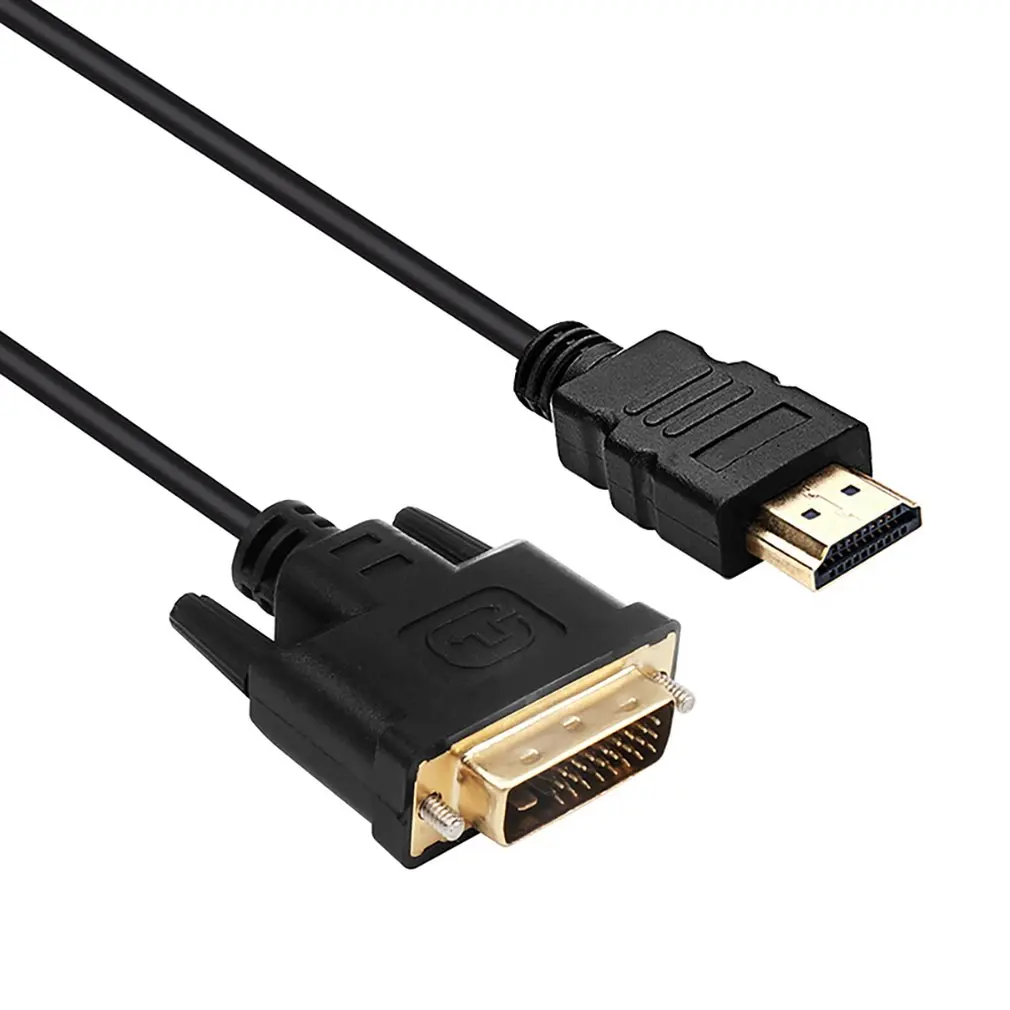 Konsultation jurist Høj eksponering HDMI-compatible to DVI Cable DVI to HDMI-compatible Cable DVI-D 24+1 Pin  Adapter Cables Gold Plated for TV BOX DVD HDTV PS4/3 1M - AliExpress