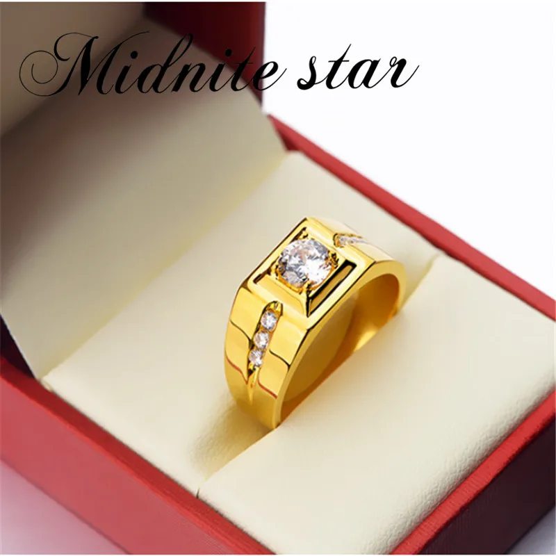 

24k Rings Minimalism Delicate Open Rings Fine Jewelry Ring for Men