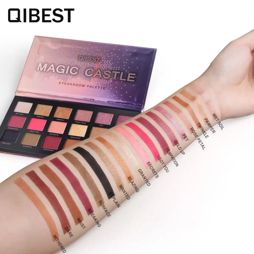 

Makeup Eyeshadow Palette Shimmer Matte Glitter Eye shadow Pallete 18 Shades Pigmented Eye Shadow Rose Colors