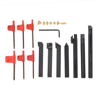 

12mm 21Pcs/Set Shank Lathe Turning Tool Holder Boring Bar +Insert+Wrench S12M-SCLCR06/SER1212H16/SCL1212H06