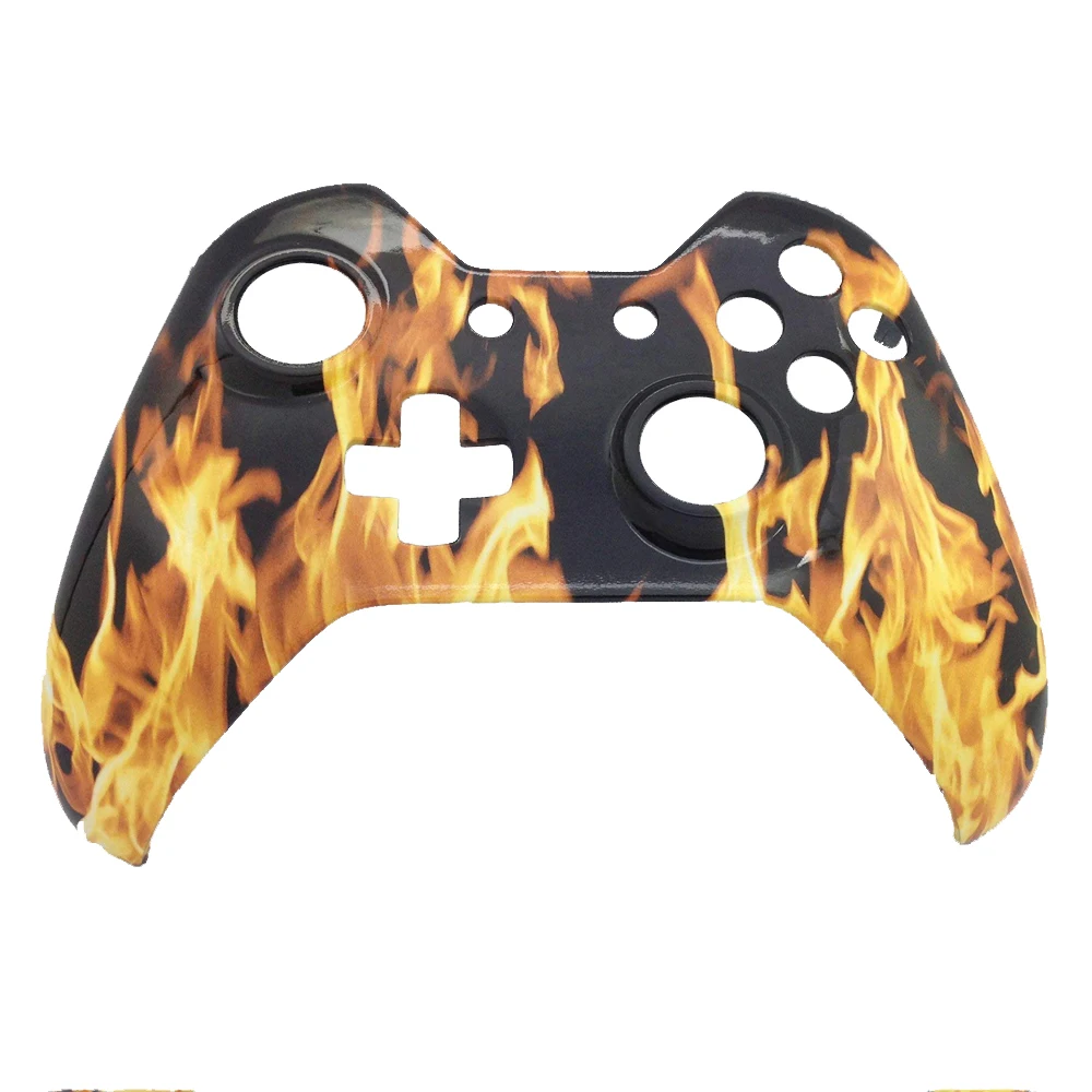 

for Xbox One Controller Original Hydro Dipped Yellow Fire Replacement Shell - for Xbox one Front Shell Mod
