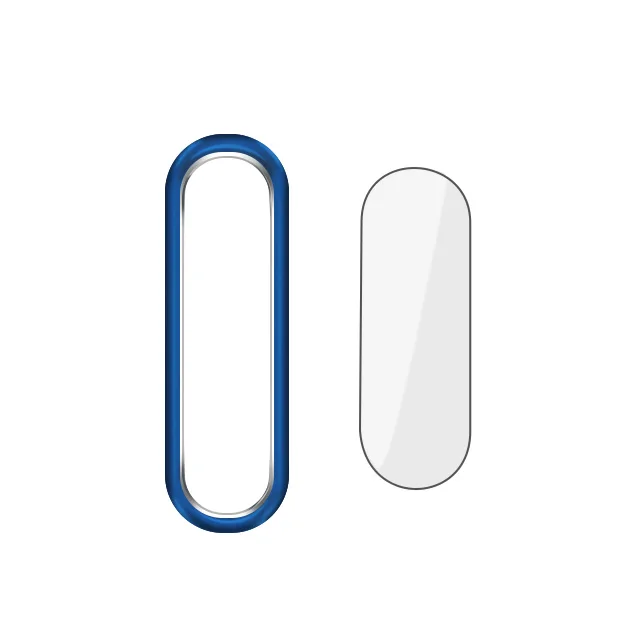 3 в 1 закаленное стекло для Redmi Note 8 pro note 7 8 Защитное стекло для экрана объектива камеры металлическое кольцо для Redmi Note 8 pro пленка стекло - Цвет: Blue Ring glass