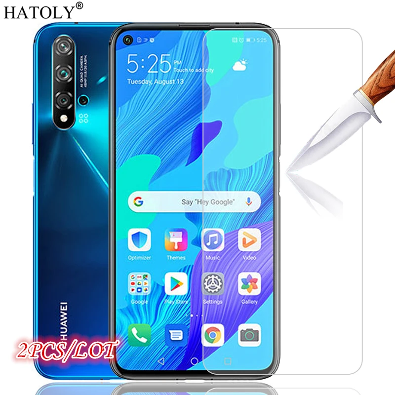 2 шт стекло на Nova 5T для Huawei закаленное Защита экрана HD пленка телефона Защитное 6